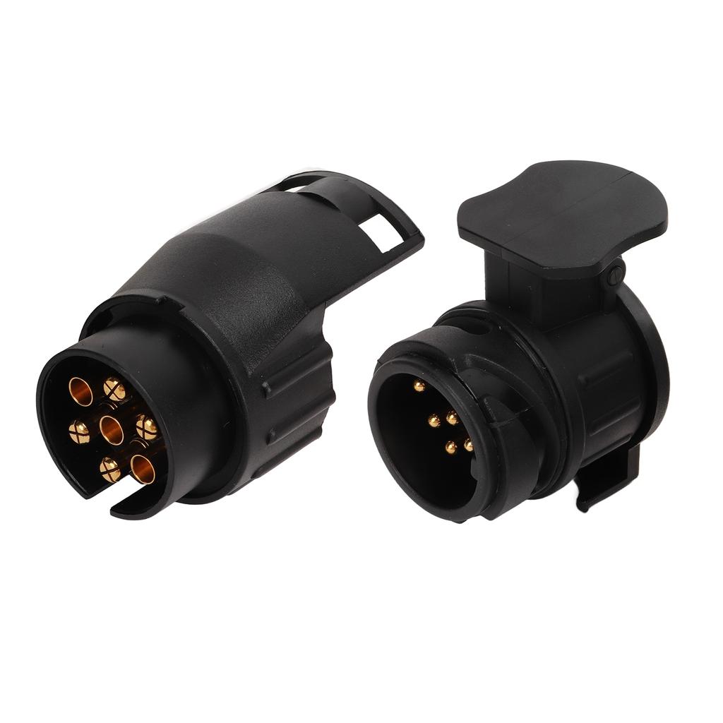 7 Pin To 13 Pin and 13 Pin To 7 Pin Trailer Socket Adapter Set Towing Socket Converter for  Trailer Plugs