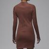 Jordan As W J Ls Knit Dress Fashion Comfortable Soft Skin-Friendly Long Sleeve Dress Women dress Red HF9478231