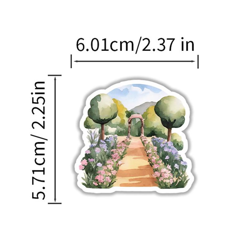 50PCS Cute Flower Stickers Cartoon Animal Stickers Trendy Floral Sticker Vinyl Waterproof Decals Pack for Laptop Phone Tablet