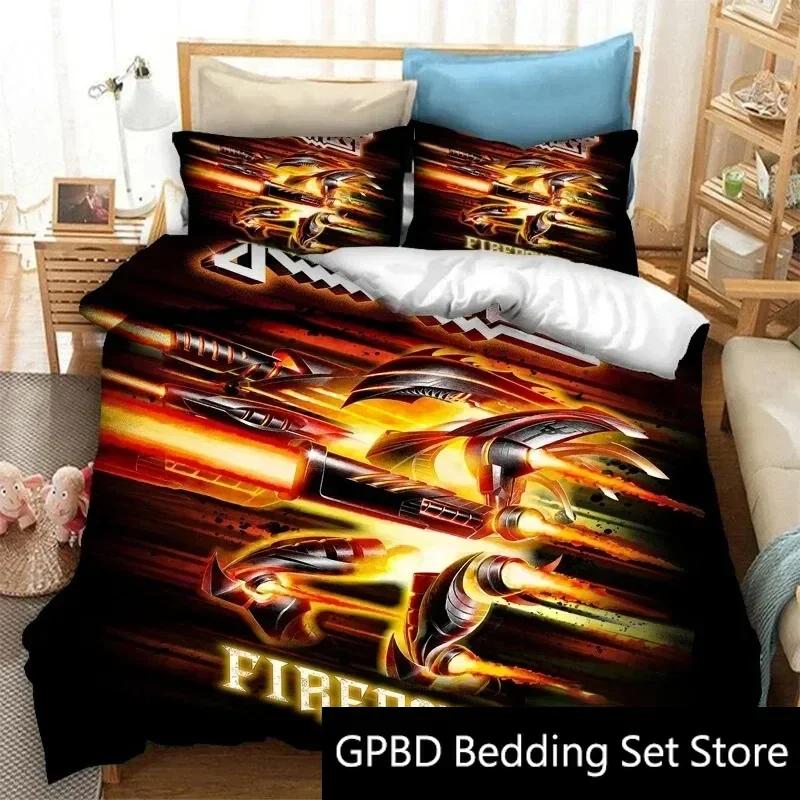 3D Print Judas Priest Rock Band Bedding Set Double Twin King Duvet Cover Comforter Pillowcase Boys Girls Adults Bedroom