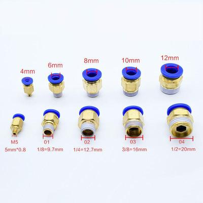 Blue Pneumatic Quick Connect Cylinder Connector for Air Compressor