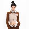 Korean Fashion Zip Up Short Sweatshirts Women Casual Knitted Cardigan Streetwear Polo Hoodie Y2k Long Sleeve Sweater Top Female