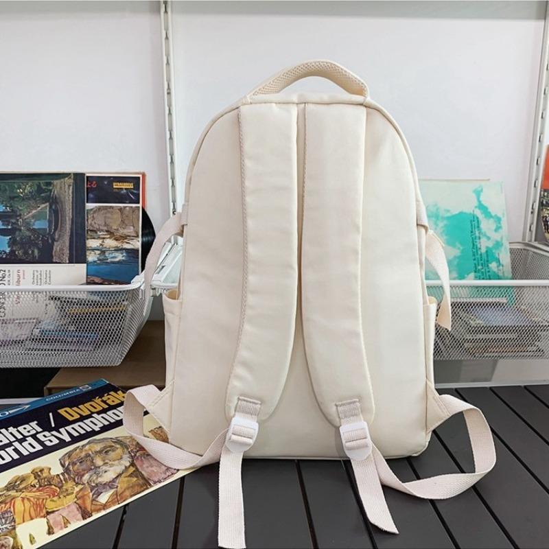 School Bag New High Value Cool Solid Color Backpack Couple Simple Lightweight Mountaineering Large Capacity Backpack