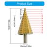 HSS Titaniums Coated Straight Groove Step Drill Bit 4-42mm Triangular Shank Cone Drill Bit for Metal and Wood Drilling