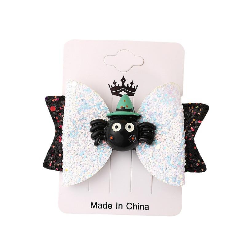 New Halloween Hair Clips Ghost Party Bow Hairpin Spooky Hair Accessories for Costume Festive Decorations