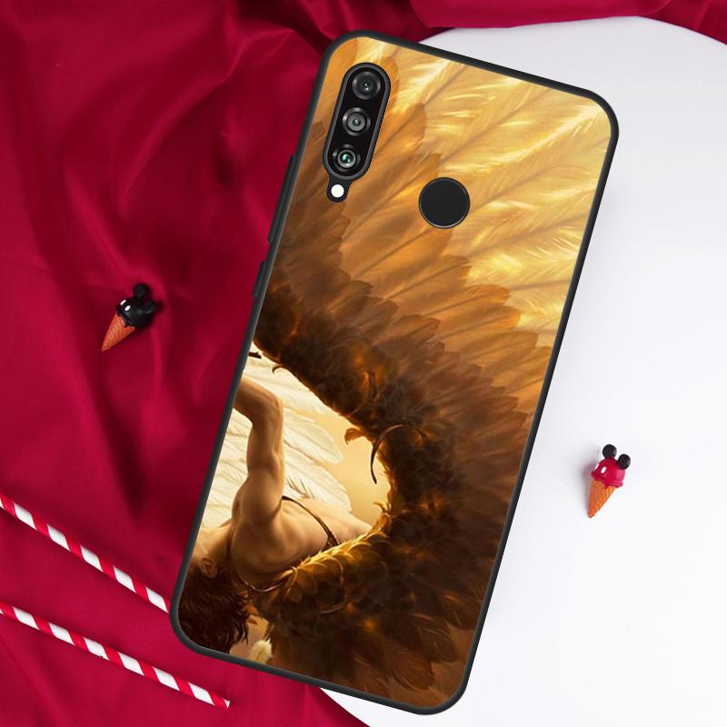 Fallen Angel Wings Art For Huawei Nova 12s 11i 12i 7i 8i Y73 Y70 Y90 Y60 Y72 Y61 Y91 9 10 SE P30 Pro P40 Lite Case