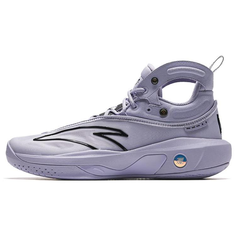 New Anta KT8 KT 8 Father And Son Anti Slip Wear Resistant Low Top Basketball Shoes Men's Purple Black 112331101-2
