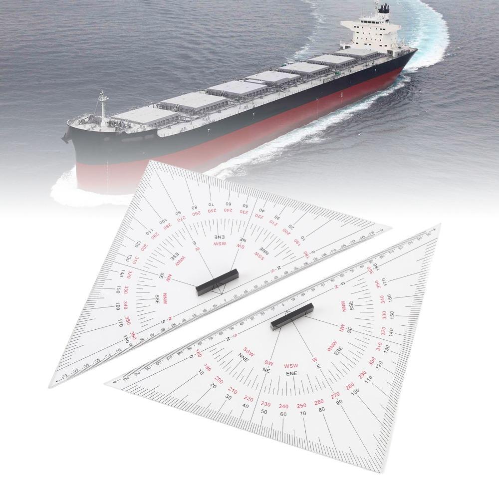 2pcs 300mm Length Chart Drawing Triangle Ruler Boat Architectural Stationery  Architectural Use