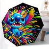 1pc Stitch Automatic Umbrella with Auto Open/Close,Foldable Sunshade, Perfect Gift for Friends, Durable Plastic Handle Yy250804026