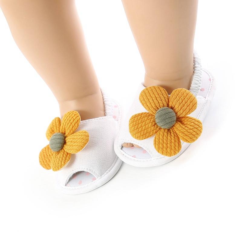 Newborn Baby Girls Shoes Bow Breathable Anti-Slip Summer Shoes Sandals+Headband 0-18M