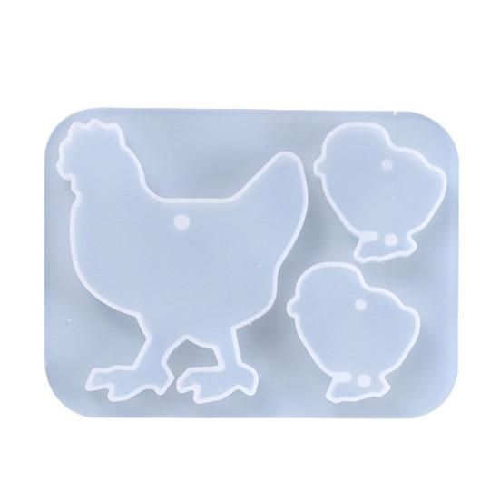 

Силиконовая форма для брелока Курица/Рыба DIY Подвеска Форма для эпоксидной смолы Домашний аксессуар 2