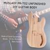 PB-T02 Unfinished Electric Guitar Body Sycamore Wood Blank Guitar Barrel for PB Style Bass Guitars DIY Parts