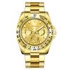 Popular gold men's watch men's watch steel belt business watch luminous quartz spot one