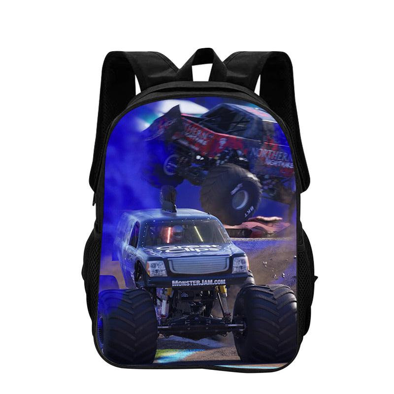 Monster Jam Cartoon Printed Backpack New Trend, Large Capacity, Best Campus Companion for Primary and Secondary School Students