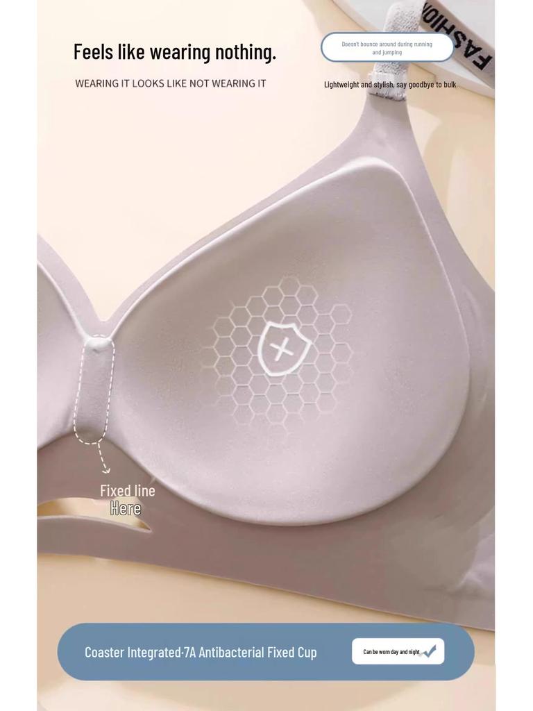 Women's Seamless Push-Up Sports Bra with Side Support and Beautiful Back Design