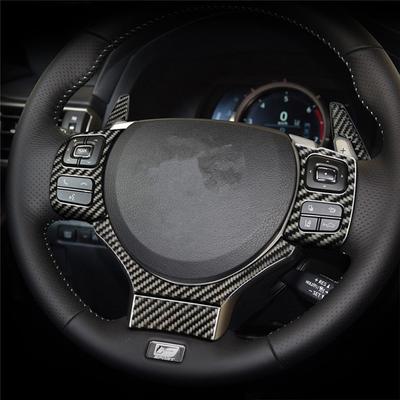 Lexus NX 200 200t 300h için Araba aksesuarları Direksiyon paneli dekor karbon fiber iç trim araba etiketleri 3D Yama