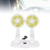   5V USB Car Cooling Fan 2 Speed Wind Quiet 360 Deg Rotatable Portable Dual Head Desk Fan for SUV RV Truck