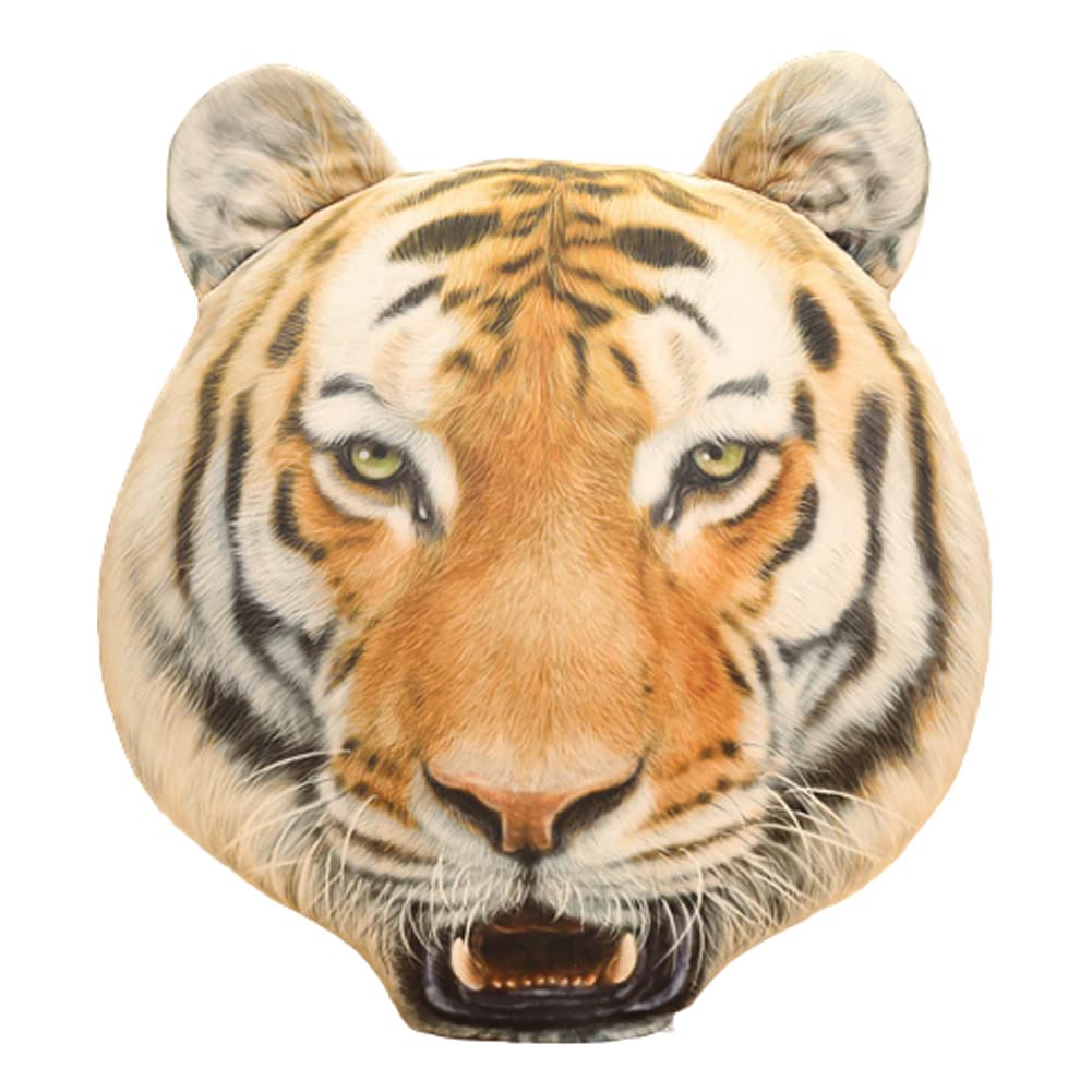 

[Suitcase Company] GPT Tiger Cushion, Realistic Print, Animal, Large, Soft, Perfect for Chairs, Sofas, Cars, and More. Fun Item, Gift, Yellow