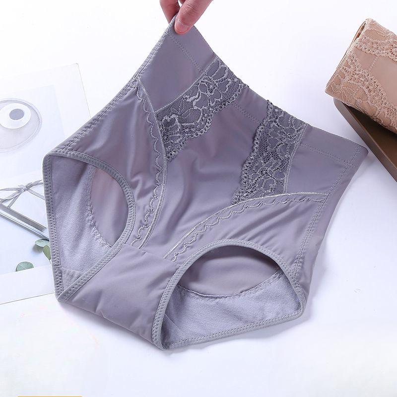 Damen Bauchkontrolle Eis-Seide Nahtlose Unterwäsche Sommer Dünn Bauchformend Übergröße Hohe Taille Po-Hebend Po-Bedeckende Slips