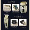 Men's Professional Hair Clipper IPX6 Waterproof and Rust-proof Metal Set Electric Shaver Rechargeable Long-lasting Lithium Battery Oily Hair Clipper