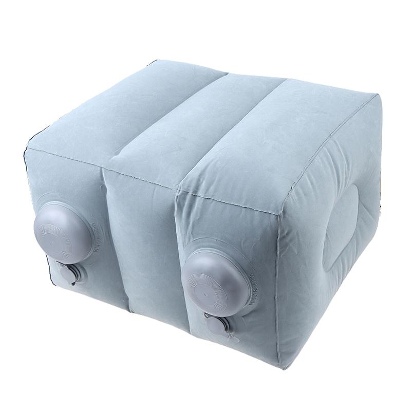 Inflatable Footrest Pillow Pvc Flight Sleeping Footrest Rest Pillow 3 Layer Height Adjustable Car Bus Travel Foot Rest Pillow