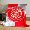 Red and White Girona Futbol Blanket for All Seasons Blanket Lunch Break Throw Gift