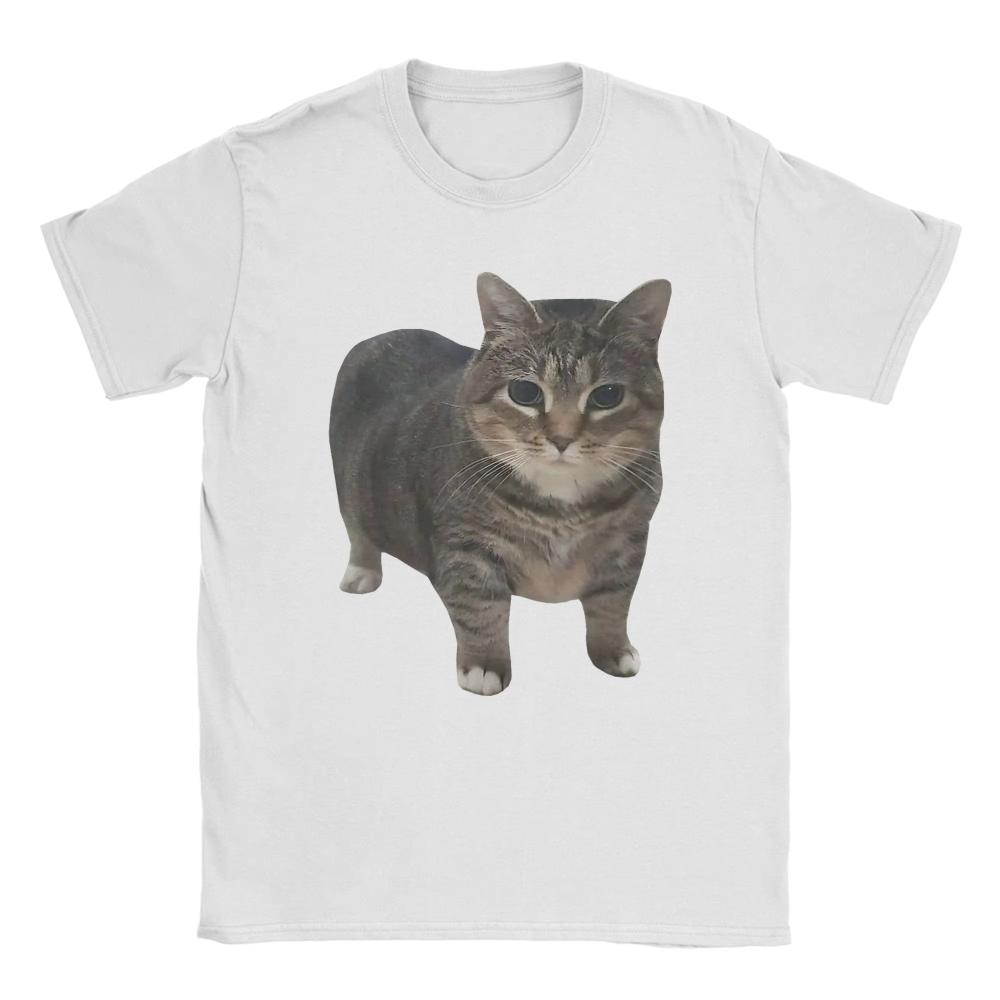 Men Women Spinning Cat Meme T Shirt Funny Brainrot Cotton Tops Fashion Short Sleeve Round Neck Tees T-Shirts