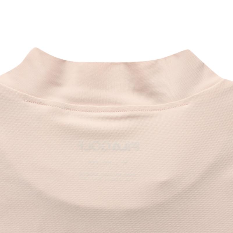 FILA Athletics Solid Logo Sports Leisure Knit Short Sleeve T-Shirt Women tops Light-Pink Orange A11W225130F-OR