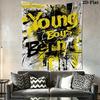 YB Wall Hanging Printed Fabric Blanket Decorative Tapestries for Bedroom Living Room Home Decor