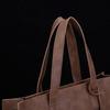 Men's Retro Korean Style PU Leather Tote & Crossbody Shoulder Bag