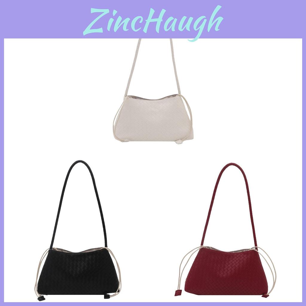 Retro Pu Crossbody Bag For Women With Woven Design And Magnet Closure For Daily Use