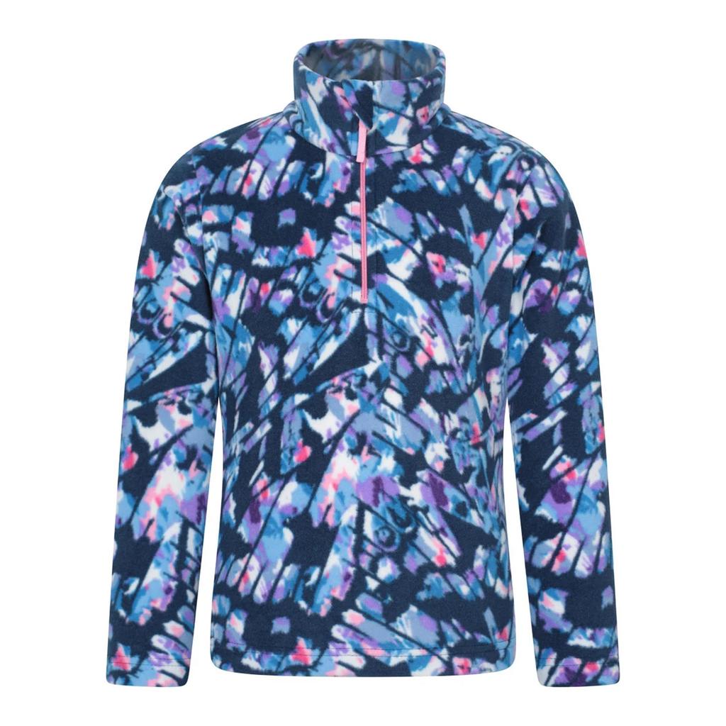 Mountain Warehouse Kinder Endeavour Abstraktes Halbreißverschluss Fleece Oberteil
