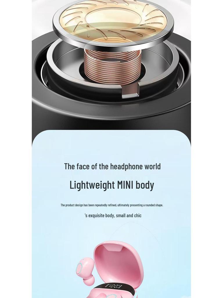 M13 Wireless Bluetooth Earphones: Mini TWS In-Ear, Smart Display, Long Battery Life (Bluetooth 5.2)