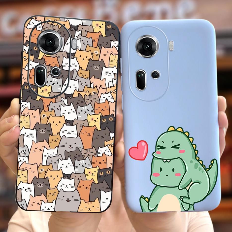 For Oppo Reno 11 5G Case CPH2599 Cute Fashion Painted Cover Soft Silicone Phone Case For Oppo Reno11 Pro Reno 11F Reno11 F Shell
