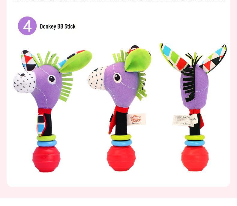 Jollybaby Newborn Teether Hand Rattle for Ages 0-12 Months - Soothing Handheld Baby Toy