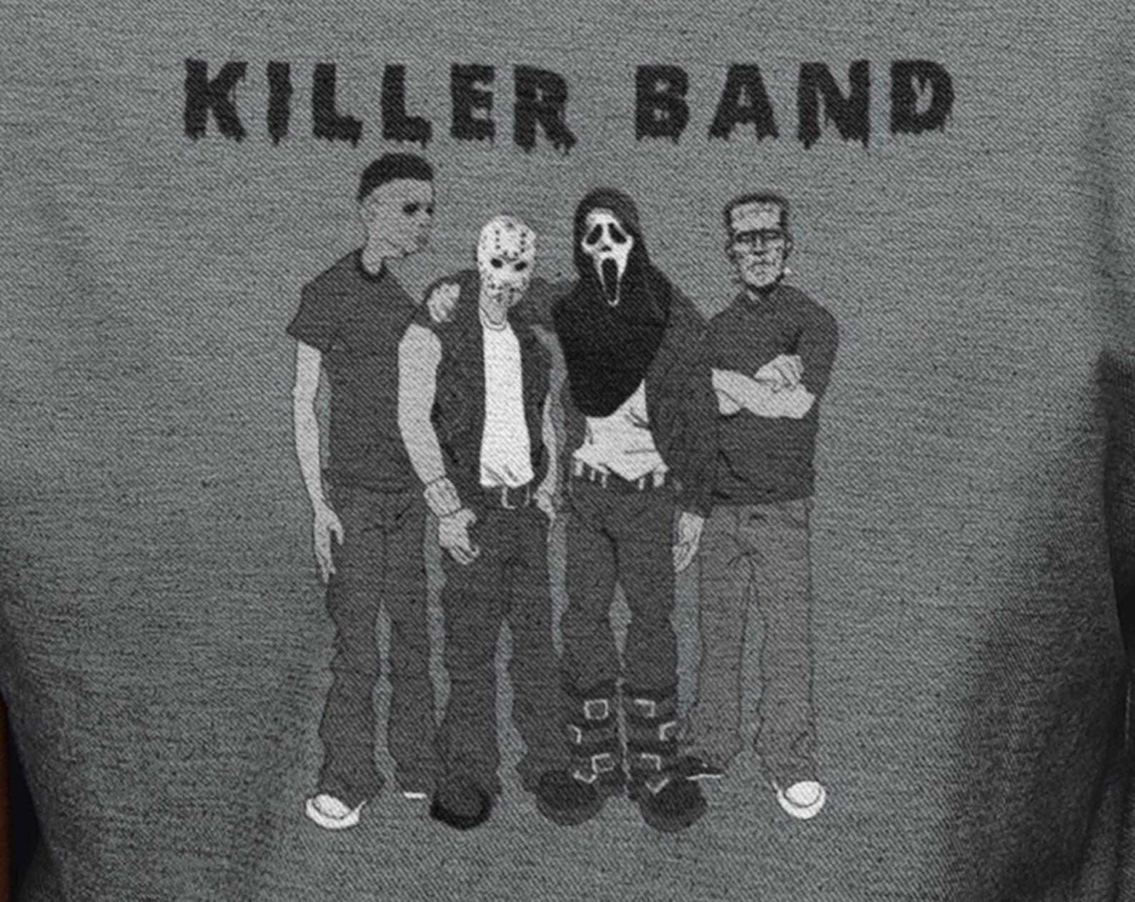 Killer Band Unisex Shirt, Horror Movie Comfort Colors Halloween Shirt | Vintage Halloween Unisex Shirt, Halloween Tshirt, Scary Movie Tee 3XL