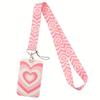 Buntes herzförmiges Lanyard mit Ausweishalter | Strapazierfähiges, bequemes Band für Damen, Mädchen, Schüler, Lehrer, Krankenschwestern, Ärzte, Büroangestellte