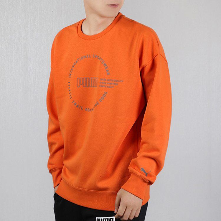 Puma Sweatshirts Men's Orange Crew Neck Moderate Regular 597200-17