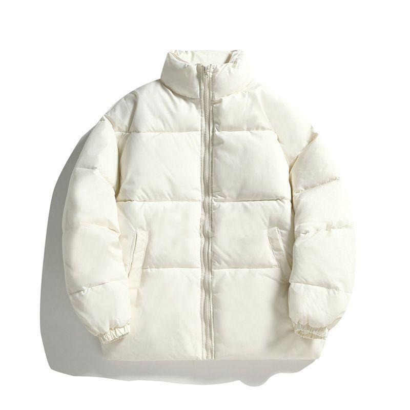 Men's and Women's Padded Jackets Stand-up Collar Solid Color Bread Jackets Trendy Men's Padded Jackets Can Be Printed