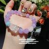 Ancient Gold Chiseled Motto Blessing Bead Citrine Bracelet, New Chinese Style, Gold String Line Car Flower Lace Zircon Bracelet
