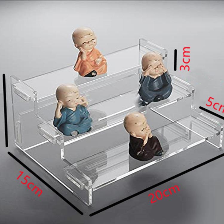 Clear Acrylic Step Display Stand for Blind Box Figures and Cupcakes