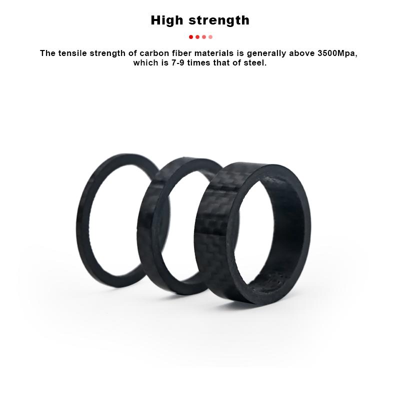 Fahrradgabel-Unterlegscheibe aus Kohlefaser und Aluminiumlegierung, Einstell-Headset-Abstandshalter, Lenkerring erhöhen, MTB, Rennrad, Gabel-Unterlegscheibe