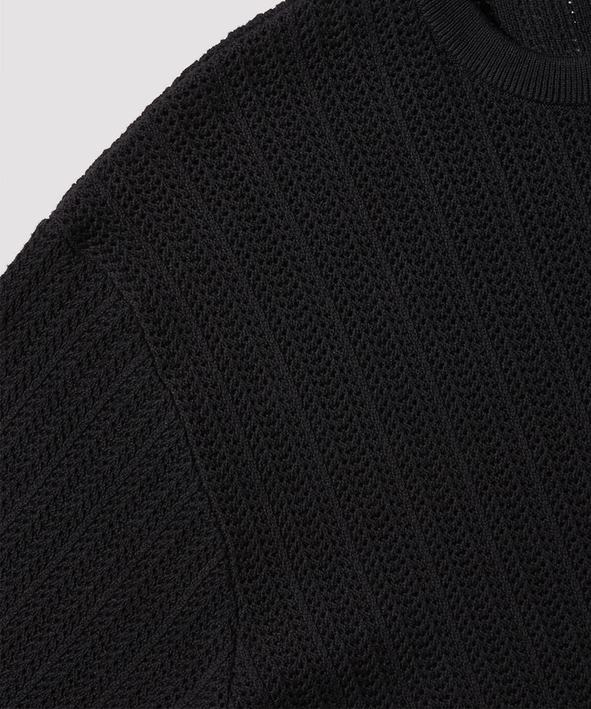WMC Scallop Mesh Round Knit_Black