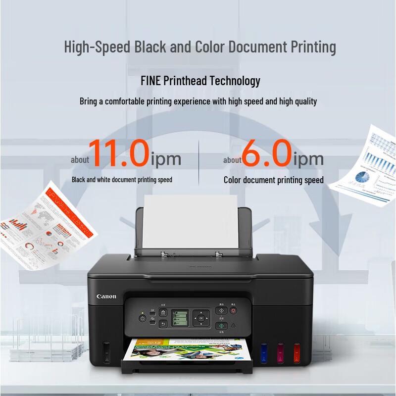 Canon G3870 All-in-One Wireless Color Inkjet Printer CN Plug (adapter Included)