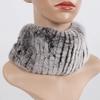 Hot Sale Winter Women Knitted Real Rex Rabbit Fur Scarf Natural Soft Rex Rabbit Fur Scarves Girls Warm Genuine Fur Headband