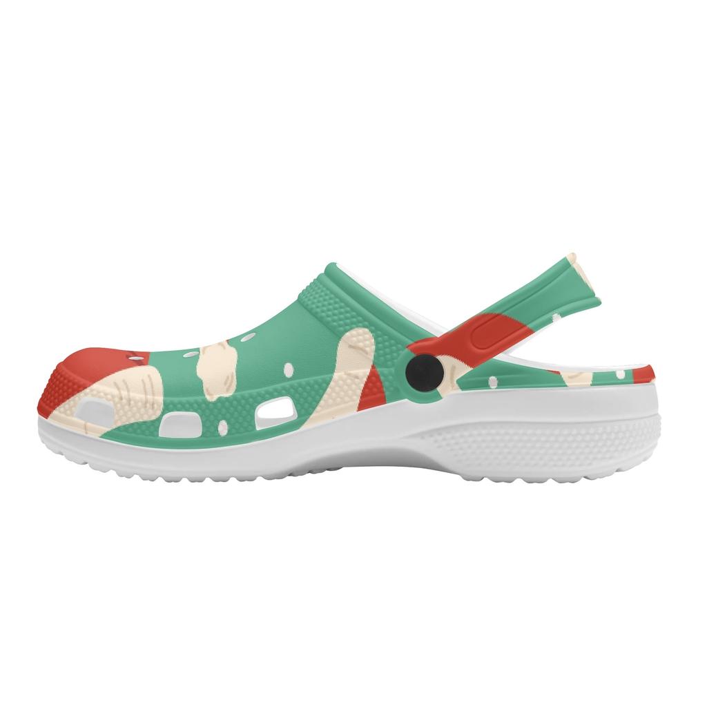 Unisex Vacation Printed EVA Water Clogs Soft Comfort Soft Slip On Water Friendly Shower Pool Beach Bathroom Daily Shoes Soft Fit