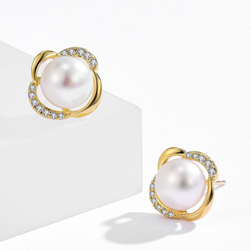 

Серьги с жемчугом Французский High-End Sense Simple Temperament Niche Изысканные серьги-гвоздики Серьги женские золотой