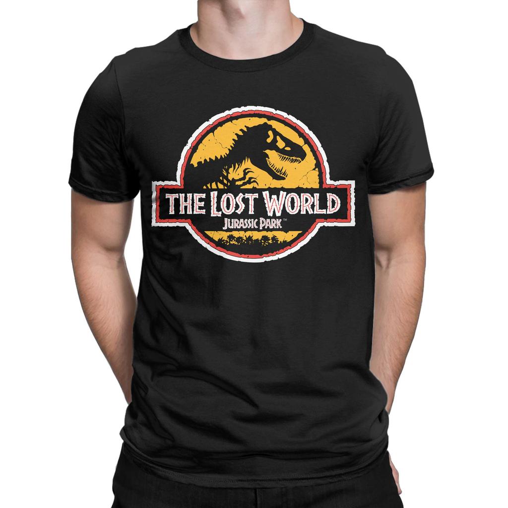 Men's T-Shirt Dinosaur Jurassic Park Creative 100% Cotton Tees Short Sleeve  T Shirt O Neck Clothes Classic