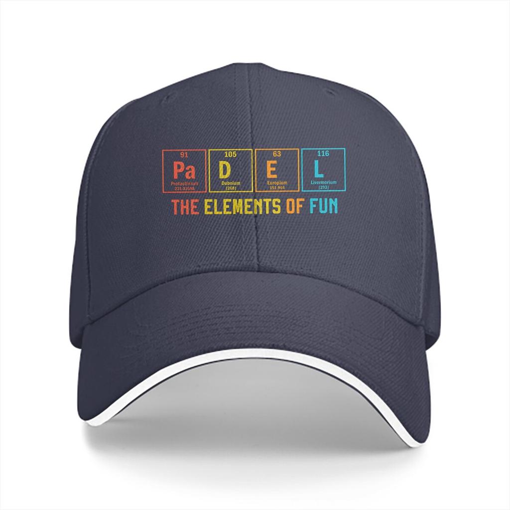 Washed Unisexs Baseball Cap Padel The EleUnisexts Racket Science Trucker Snapback Caps Dad Hat Chemistry Golf Hats