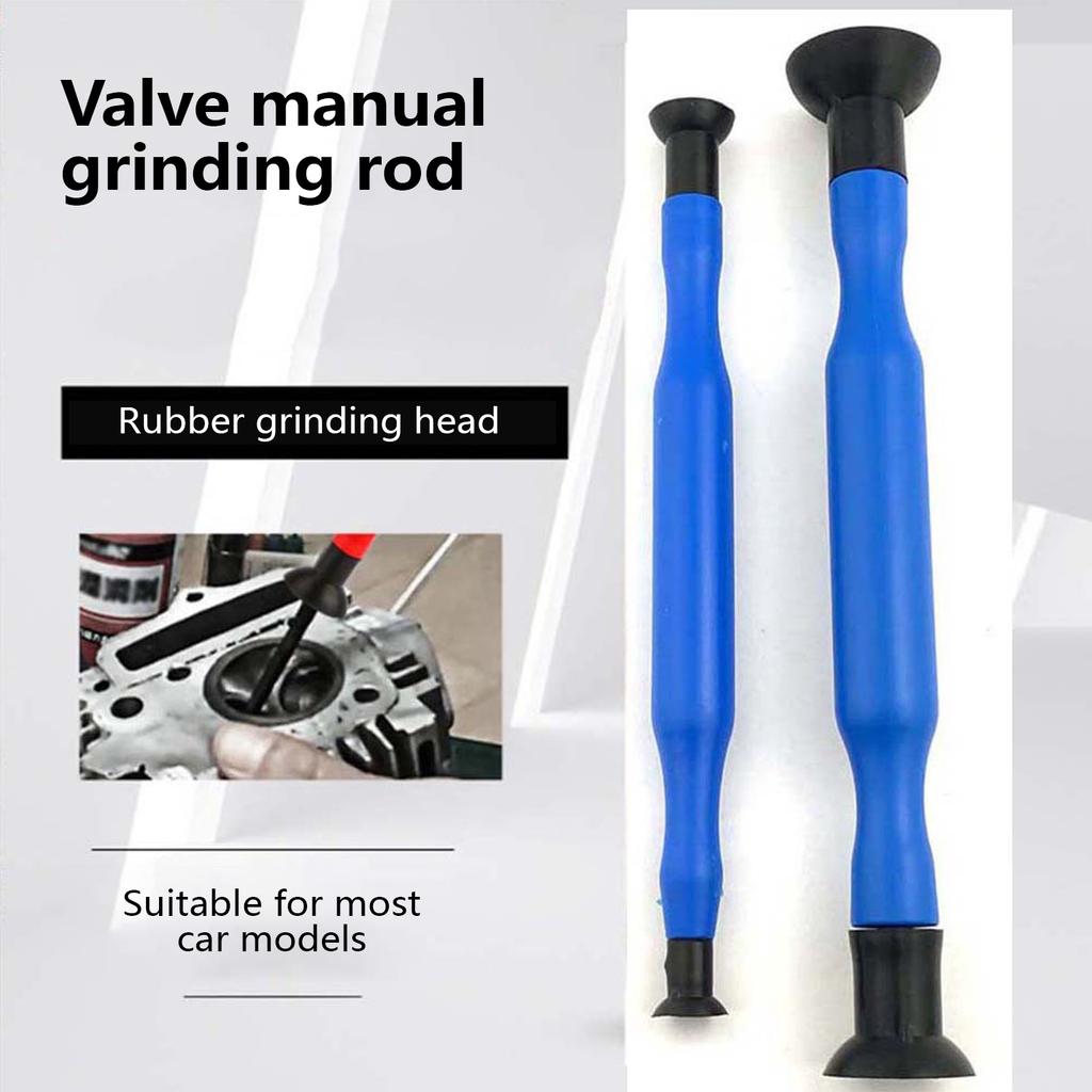 2Pcs Hand Lapping Grinding Sucker Valve Lapping Sticks Hand Valve Lapper Set Manual Grinding Stick for Auto Motorcycle